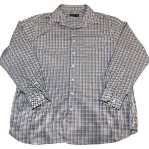 Oak‎ Hill Premium Men's Button Up Shirt 17.5 36/37 Plaid Supima Cotton Non-Iron